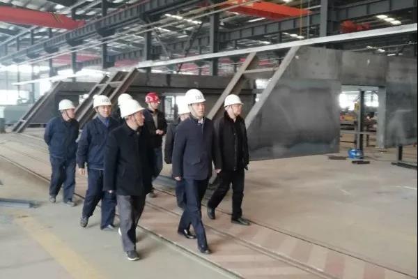楊召朋一行到禹蕭鋼構公司調(diào)研工作 楊召朋一行到禹蕭鋼構公司調(diào)研工作